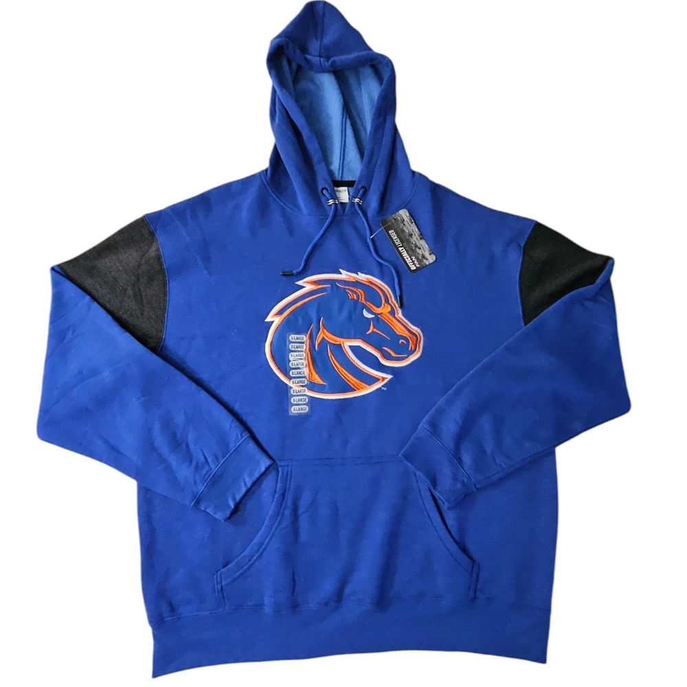 Boise State Broncos Pullover Blue Hoodie By Captivating Apparel Men's XL NWT